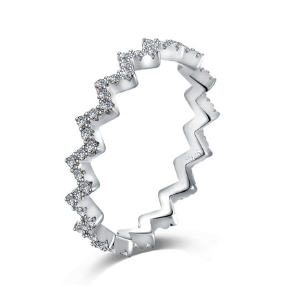 [ElanLuxe Jewelry]Delicate Enchanting Wave Shape Daily Ring