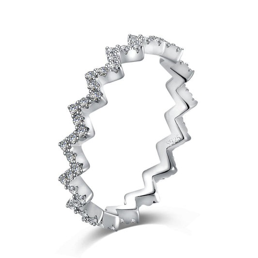 [ElanLuxe Jewelry]Delicate Enchanting Wave Shape Daily Ring