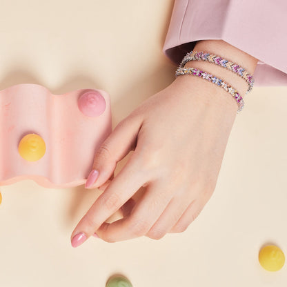 [ElanLuxe Jewelry]Ornate Sparkling Round Cut Party Bracelet