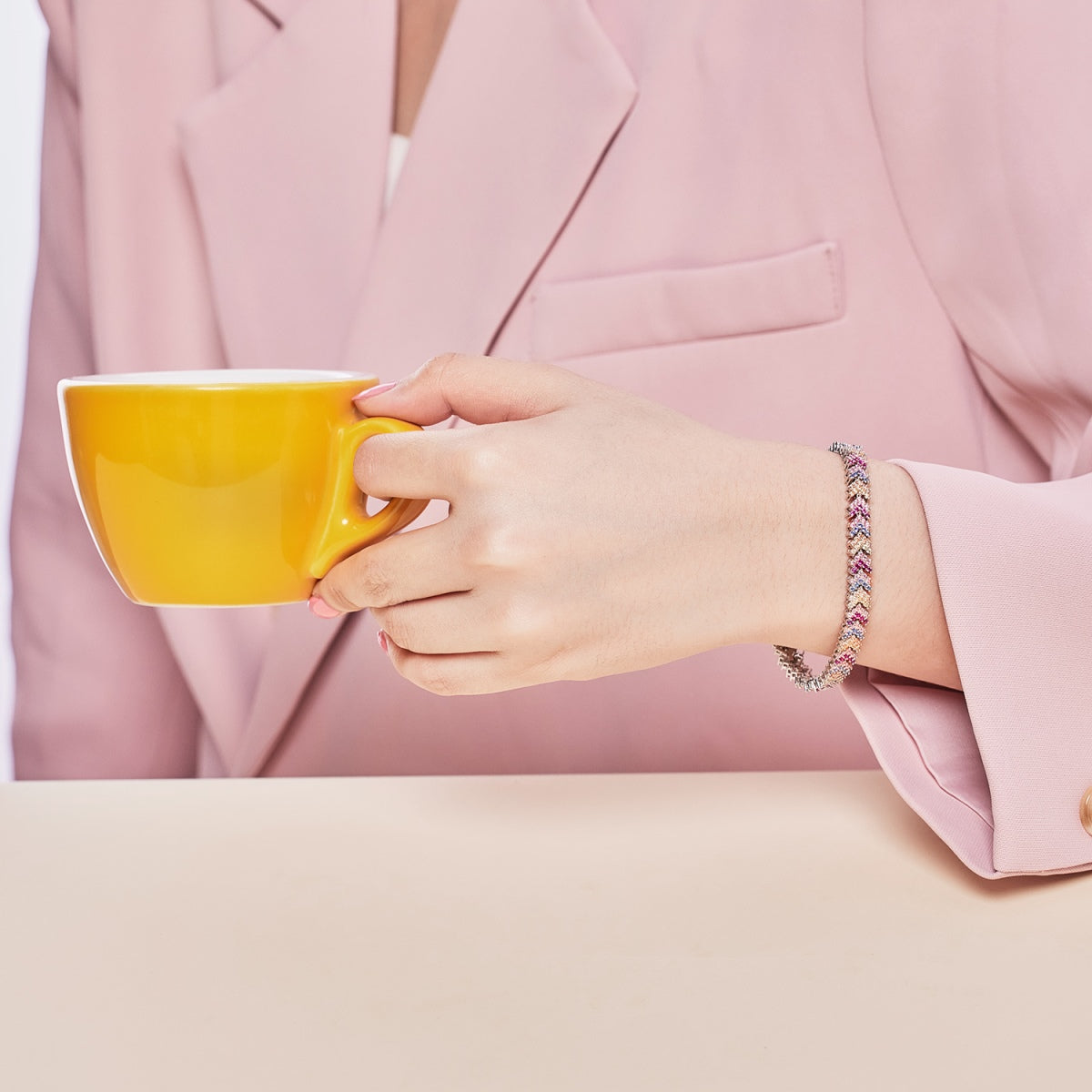 [ElanLuxe Jewelry]Ornate Sparkling Round Cut Party Bracelet