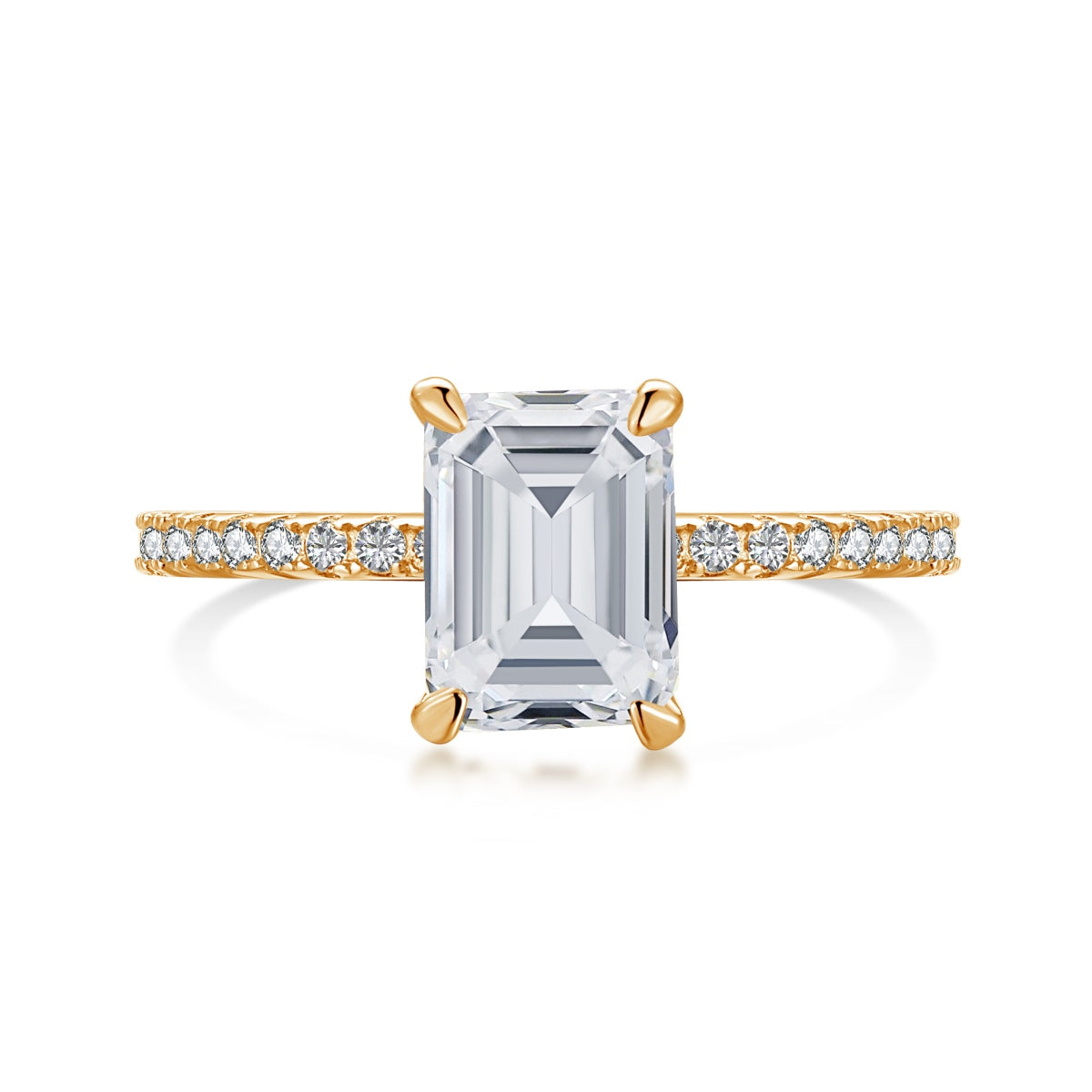 [ElanLuxe Jewelry]2.0 Carat Scintillating Ornate Radiant Cut Party Ring