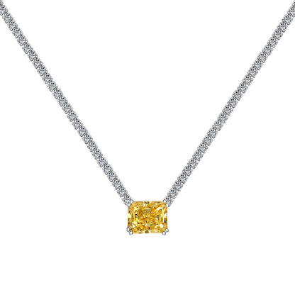 [ElanLuxe Jewelry]4.0 Carat Elegant Radiant Cut Necklace