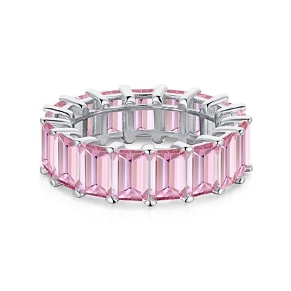 [ElanLuxe Jewelry]0.75 Carat Elegant Emerald Cut Tennis Ring