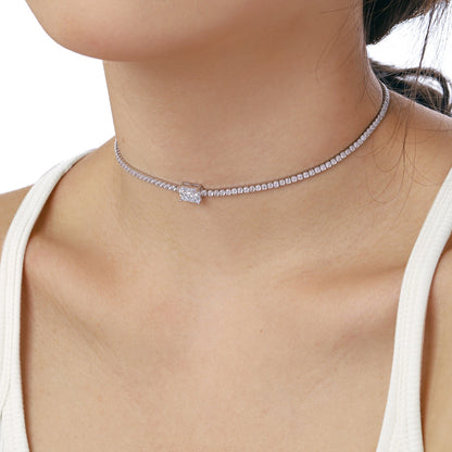 [ElanLuxe Jewelry]2.0 carat Ornate Emerald Cut Necklace