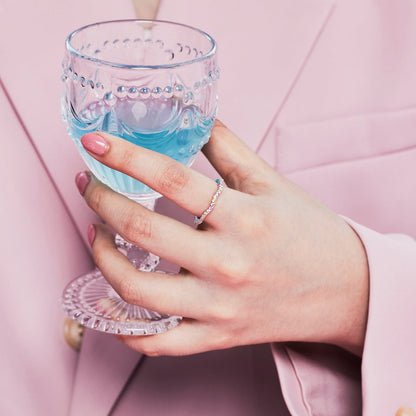 [ElanLuxe Jewelry]Dainty Colorful Round Cut Party Ring
