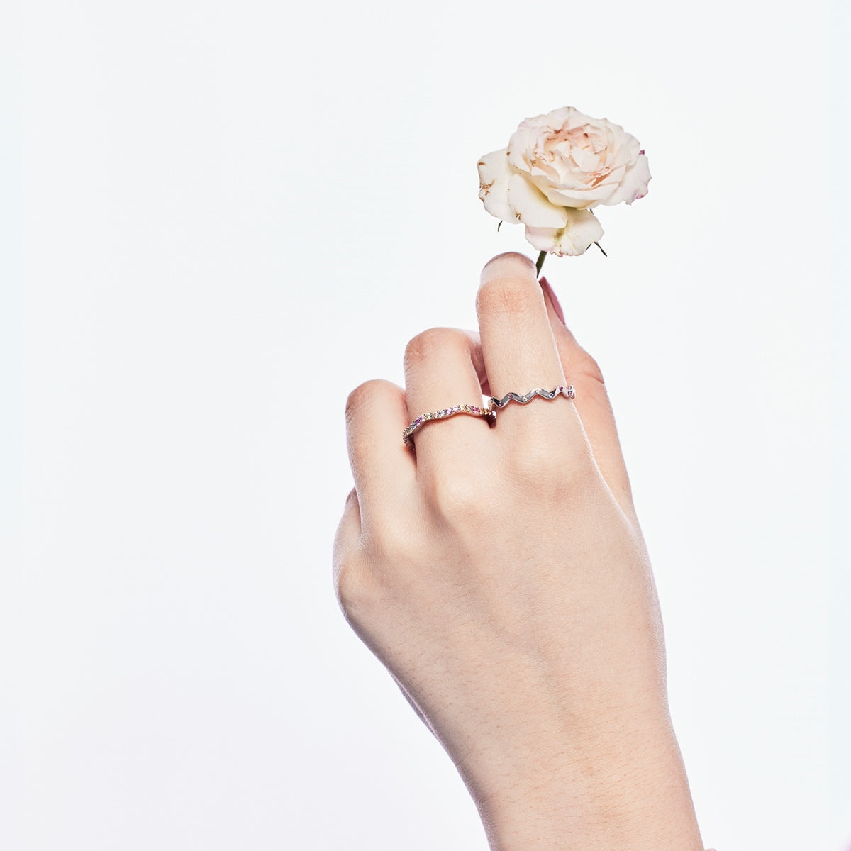 [ElanLuxe Jewelry]Dainty Colorful Round Cut Party Ring