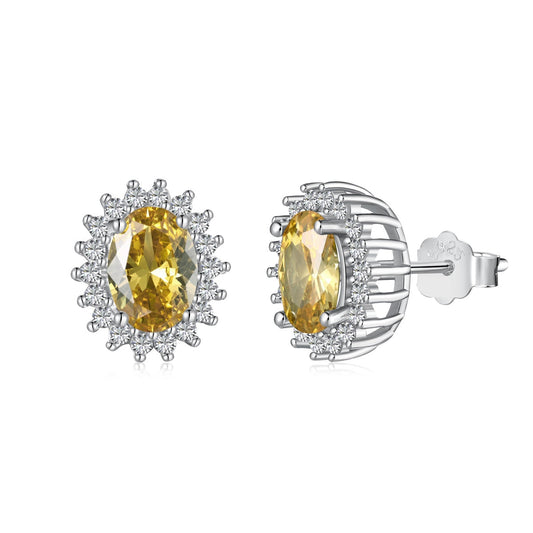 [ElanLuxe Jewelry]Delicate Radiant Oval Cut Daily Earrings