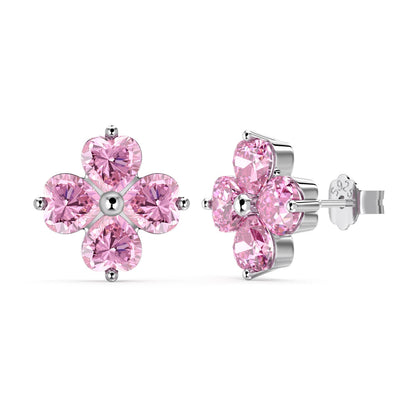 [ElanLuxe Jewelry]Four-Leaf Clover Ball Earrings