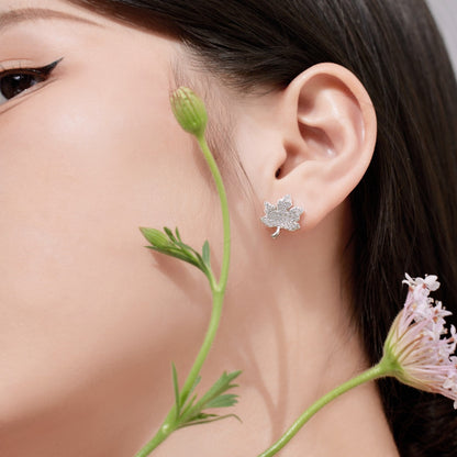 [ElanLuxe Jewelry]Exquisite Maple Leaf Design Earrings