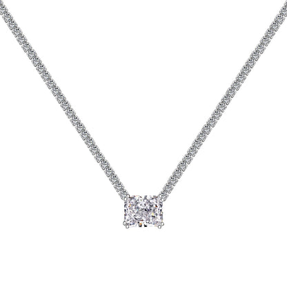 [ElanLuxe Jewelry]4.0 Carat Elegant Radiant Cut Necklace
