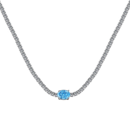 [ElanLuxe Jewelry]1.0 Carat Shining Oval Cut Necklace