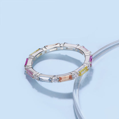 [ElanLuxe Jewelry]Lively In Shades Elegant Radiant Cut Daily Ring