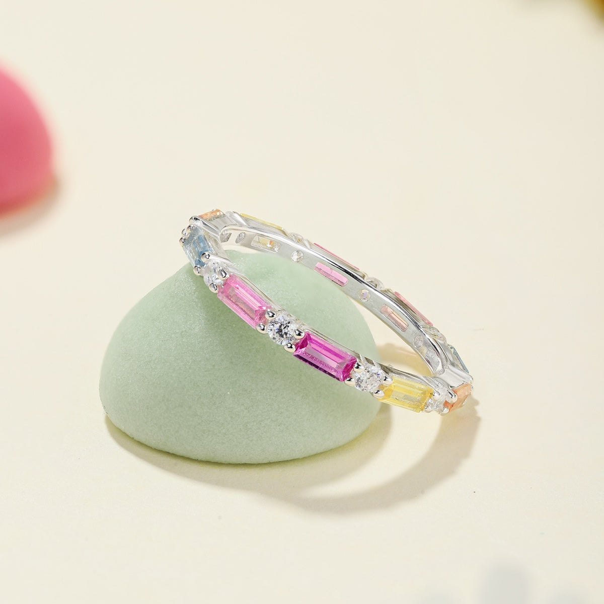 [ElanLuxe Jewelry]Lively In Shades Elegant Radiant Cut Daily Ring