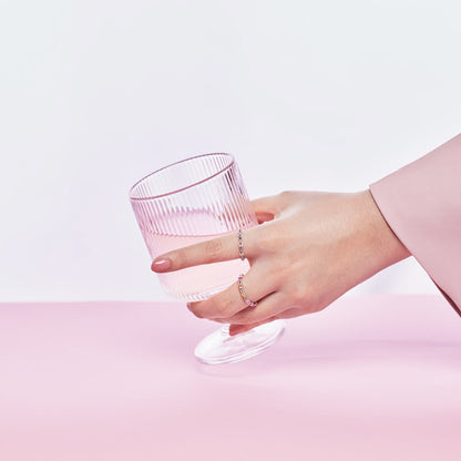 [ElanLuxe Jewelry]Sparkling Colorful Round Cut Tennis Ring