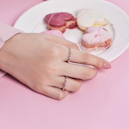 [ElanLuxe Jewelry]Sparkling Colorful Round Cut Tennis Ring