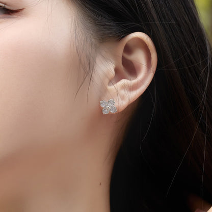 [ElanLuxe Jewelry]Four-Leaf Clover Eight-Pointed Star Earrings