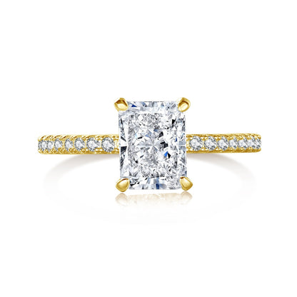 [ElanLuxe Jewelry]2.0 Carat Dazzling Sparkling Radiant Cut Party Ring