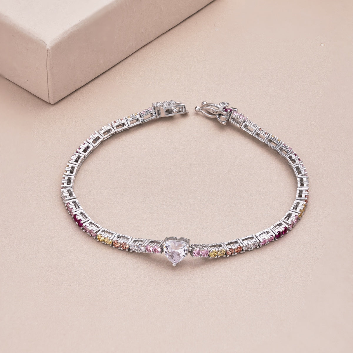 [ElanLuxe Jewelry]Delicate Romantic Heart Shape Lover Bracelet