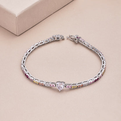 [ElanLuxe Jewelry]Delicate Romantic Heart Shape Lover Bracelet