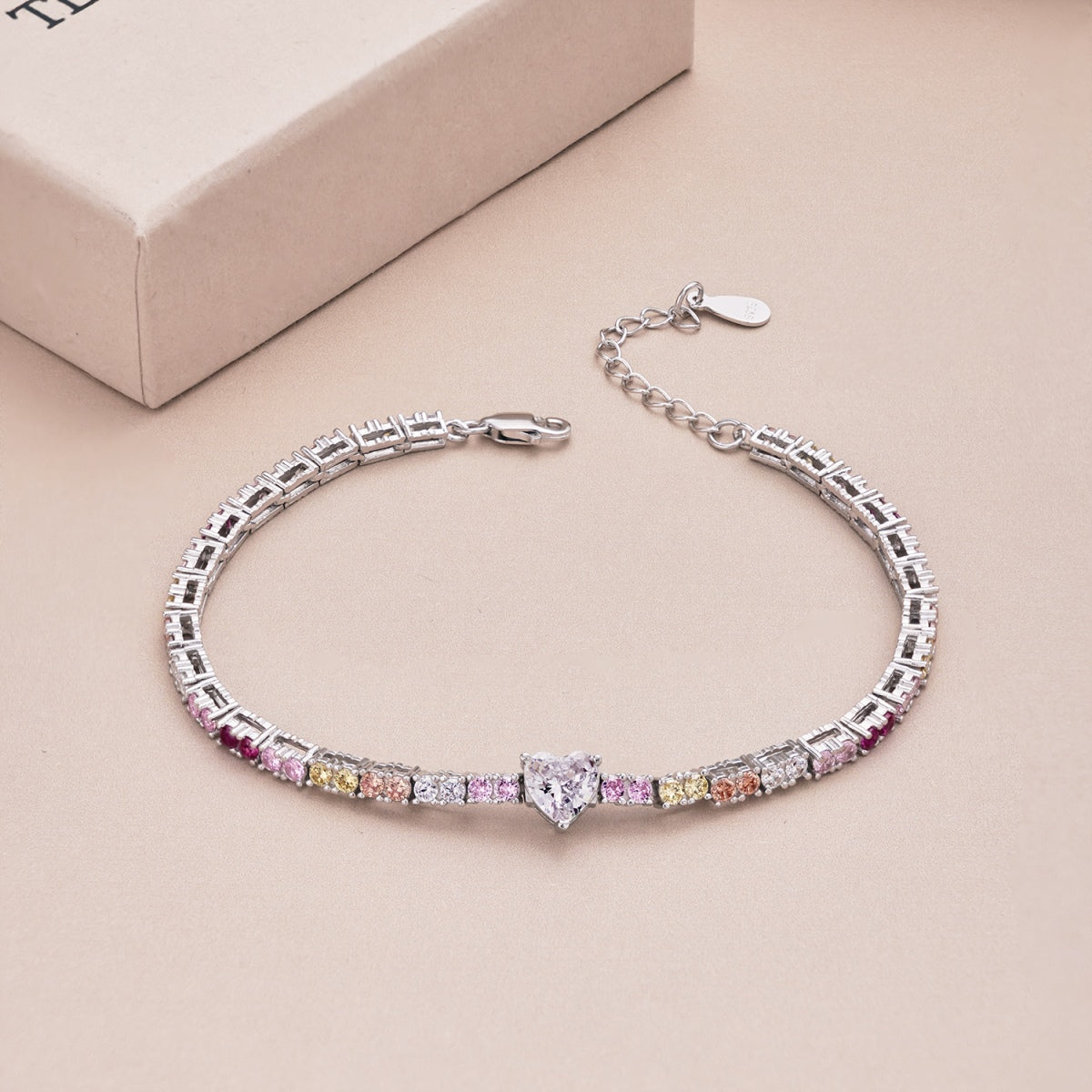 [ElanLuxe Jewelry]Delicate Romantic Heart Shape Lover Bracelet