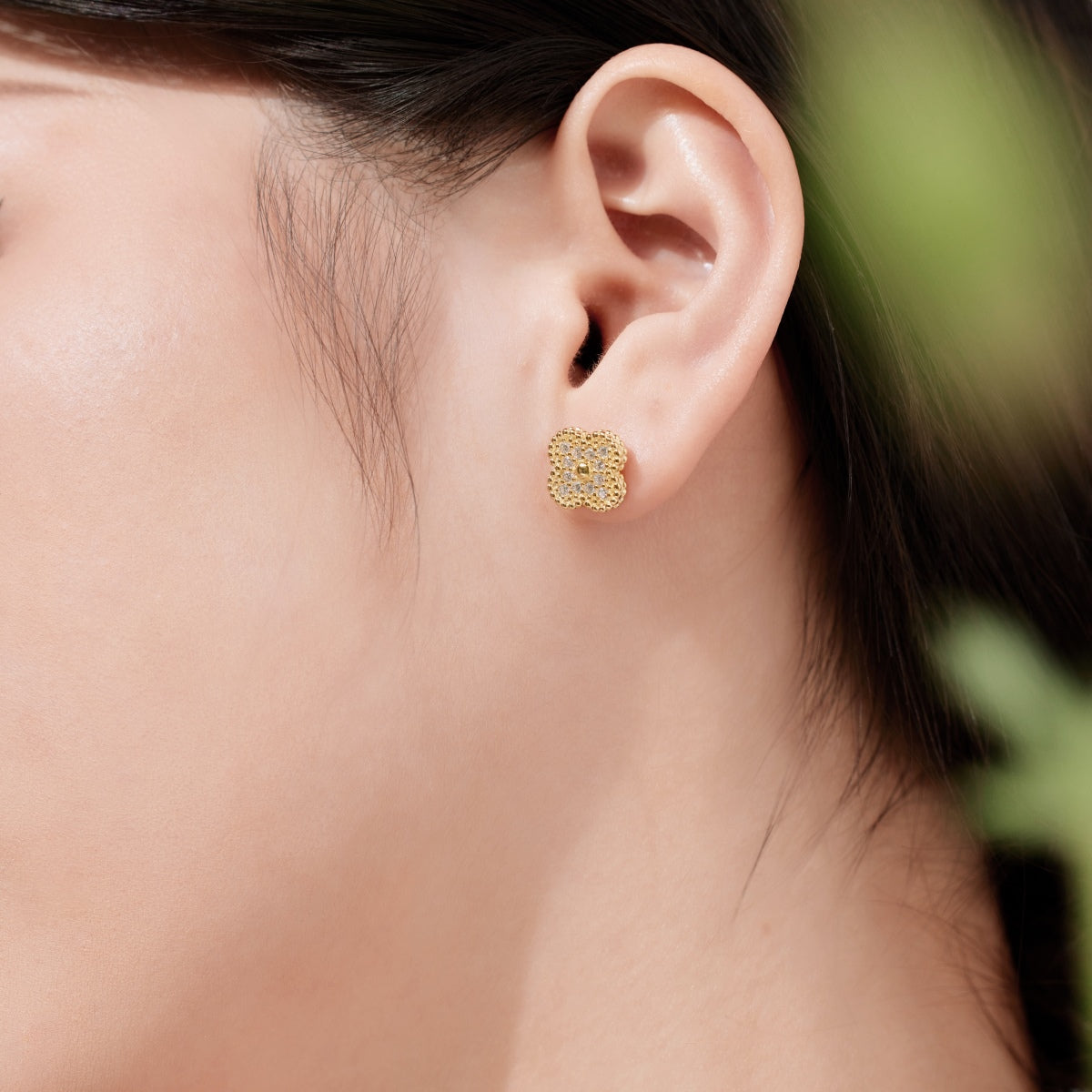 [ElanLuxe Jewelry]Four Leaf Clover Fashion Earrings