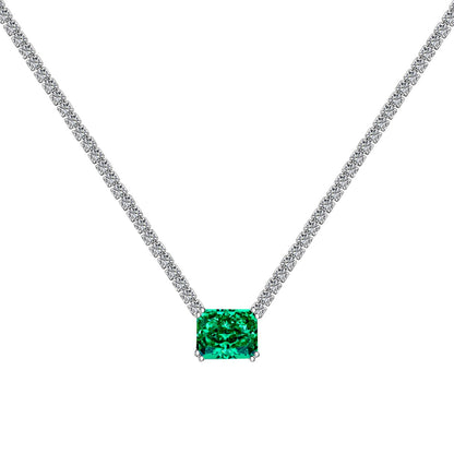 [ElanLuxe Jewelry]4.0 Carat Elegant Radiant Cut Necklace