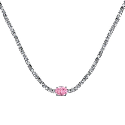 [ElanLuxe Jewelry]1.0 Carat Shining Oval Cut Necklace