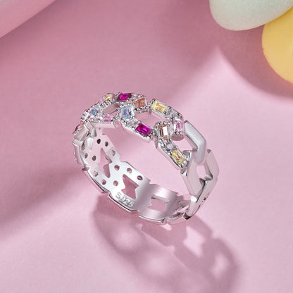 [ElanLuxe Jewelry]Sparkling Vibrant Emerald Cut Daily Ring