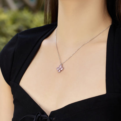 [ElanLuxe Jewelry]Four-Leaf Clover And Eight-Pointed Star Necklace