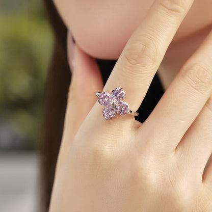 [ElanLuxe Jewelry]Four-Leaf Clover Eight-Pointed Star Ring