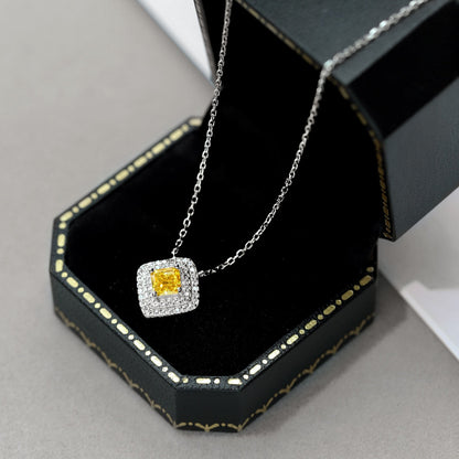 [ElanLuxe Jewelry]Sparkling Asscher Cut Necklace