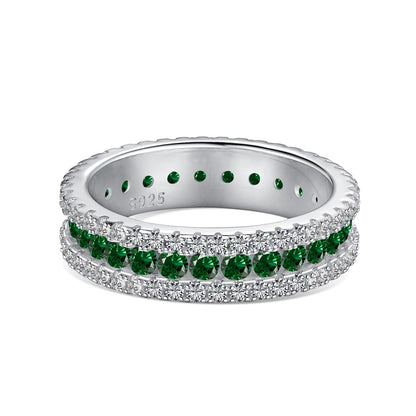 [ElanLuxe Jewelry]Delicate Colorful Round Cut Daily Ring