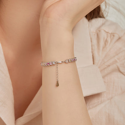 [ElanLuxe Jewelry]Delicate Colorful Multi Cut Daily Bracelet
