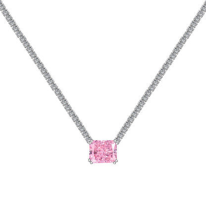 [ElanLuxe Jewelry]4.0 Carat Elegant Radiant Cut Necklace