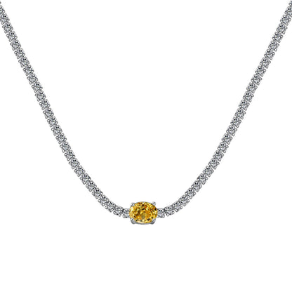 [ElanLuxe Jewelry]1.0 Carat Shining Oval Cut Necklace