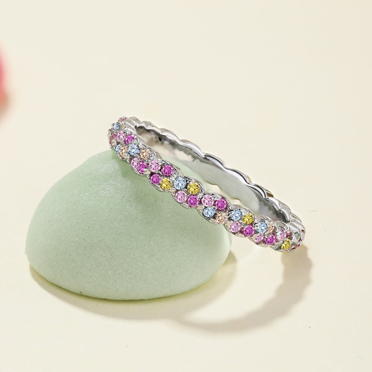 [ElanLuxe Jewelry]Dainty Ebullient Round Cut Daily Ring