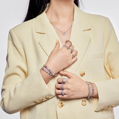 [ElanLuxe Jewelry]Splashy Ornate Emerald Cut Cocktail Ring