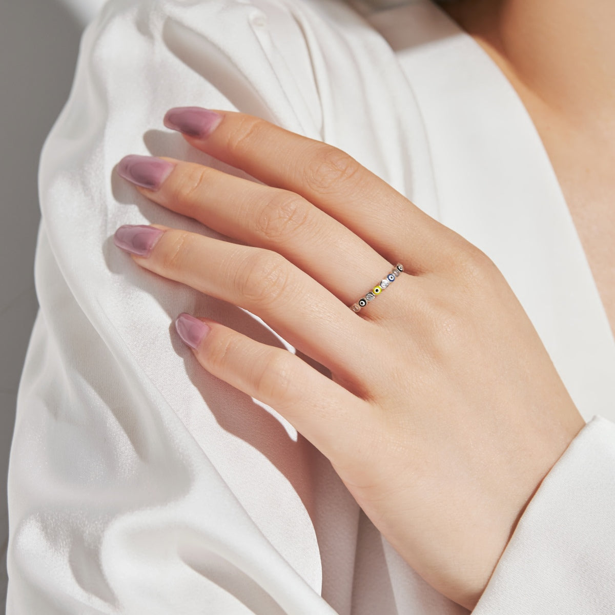 [ElanLuxe Jewelry]Sparkling Vibrant Round Shape Daily Ring