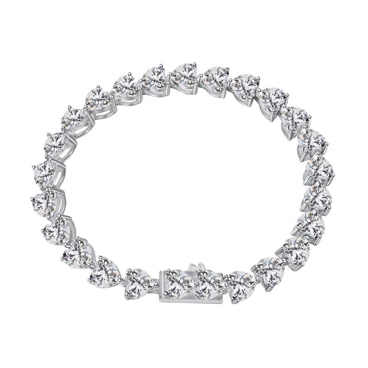 [ElanLuxe Jewelry]0.75 Carat Elegant Romantic Heart Shape Lover Bracelet