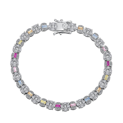 [ElanLuxe Jewelry]Dazzling Radiant Multi Cut Daily Bracelet