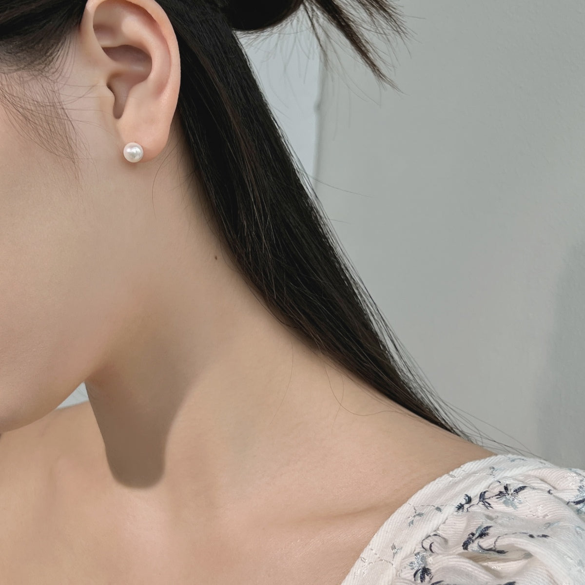 [ElanLuxe Jewelry]Delicate Pearl Earrings