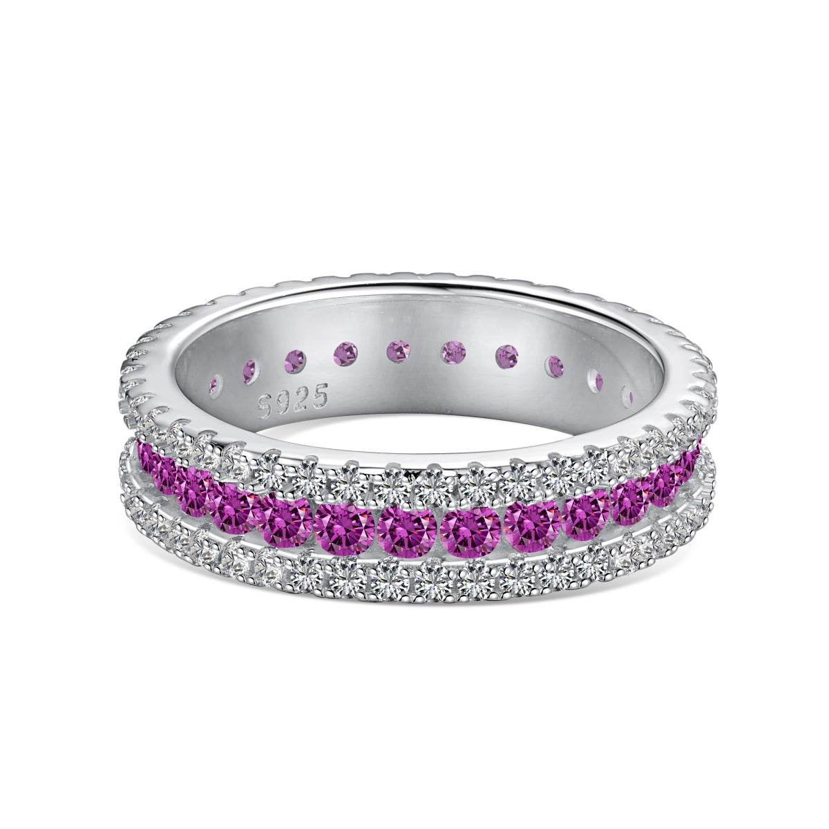 [ElanLuxe Jewelry]Delicate Colorful Round Cut Daily Ring