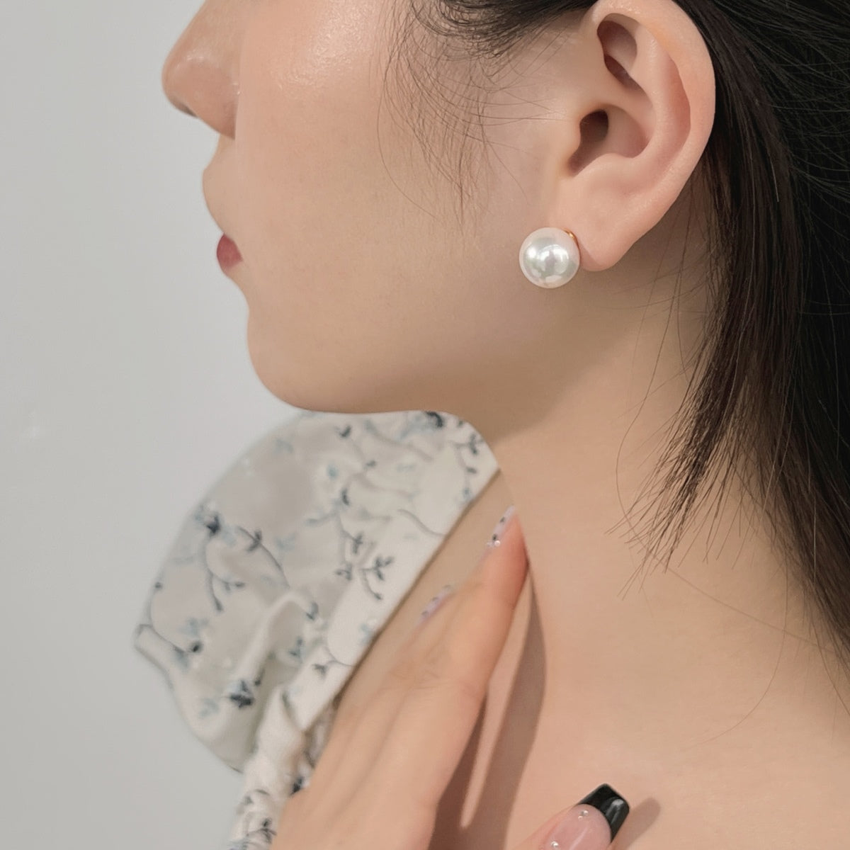 [ElanLuxe Jewelry]Delicate Pearl Earrings