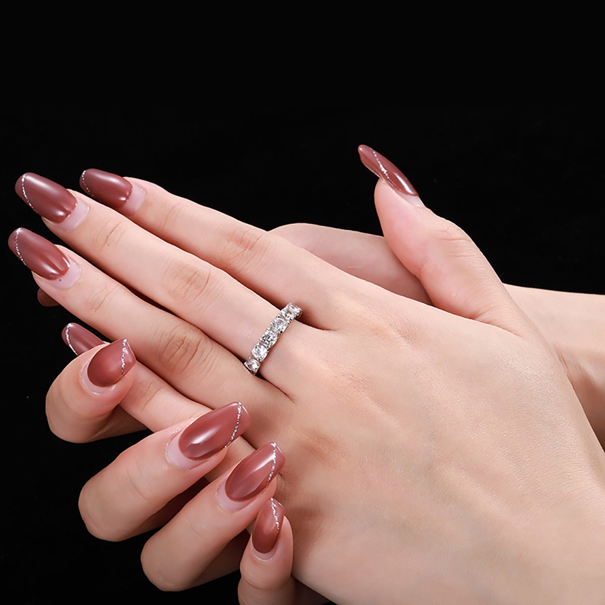 [ElanLuxe Jewelry]Eternity Round Cut Tennis Ring