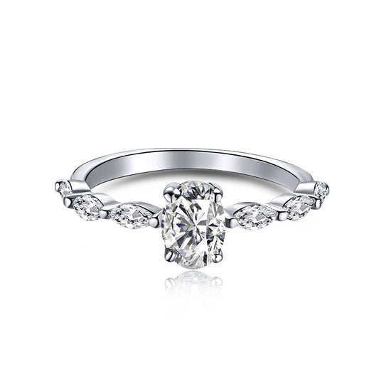 [ElanLuxe Jewelry]0.75 Carat Luxurious Vibrant Elongated Cushion Cut Daily Ring