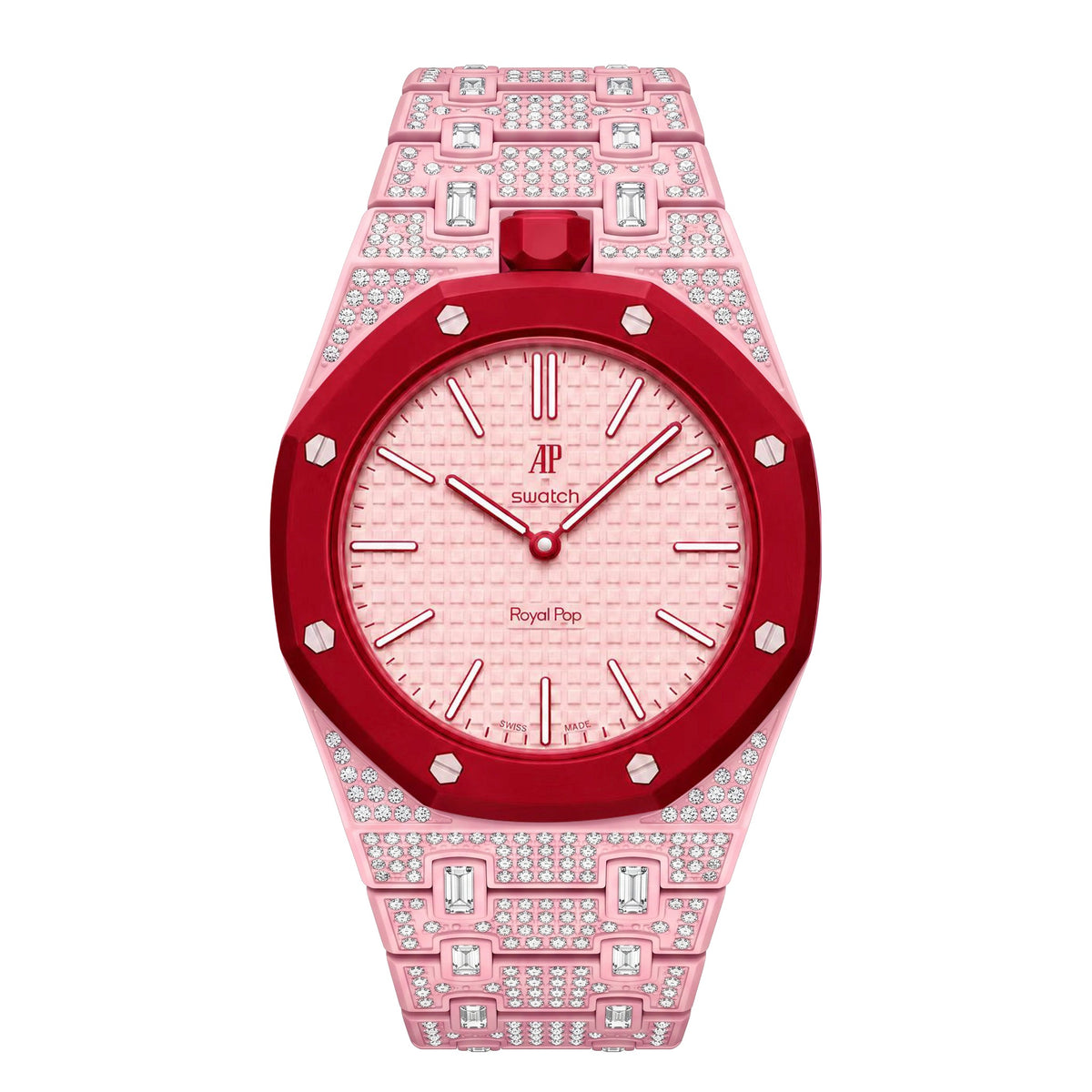 Royal Oak Pop Exclusive Bioceramic Case & Bioceramic Strap Full Diamond