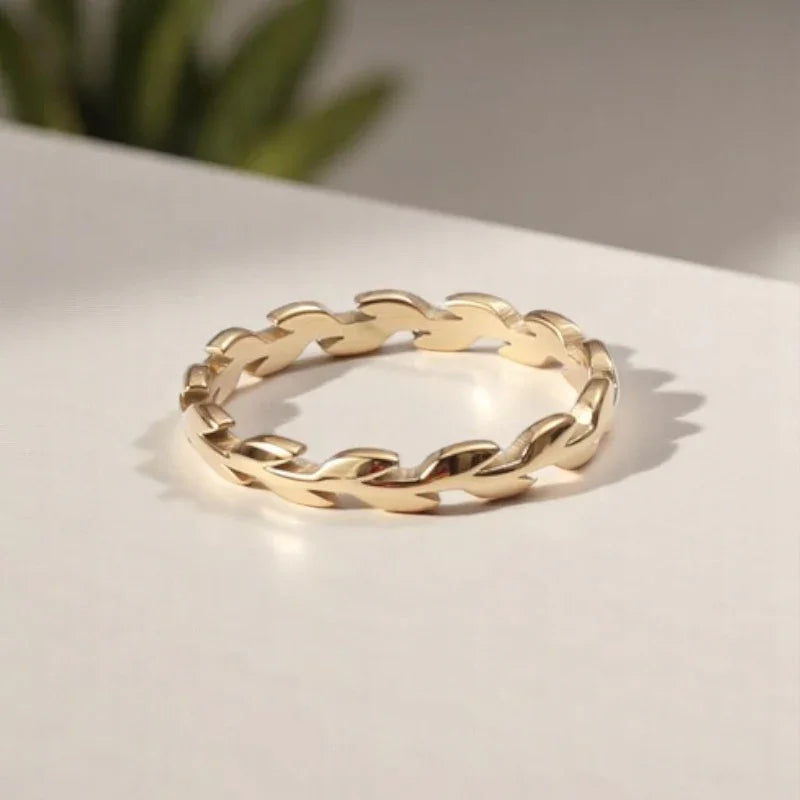[ElanLuxe]Rhea Golden Vine Ring