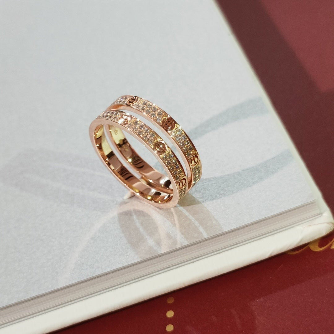 [ElanLuxe Jewelry]LOVE RING 2.65MM DIAMOND