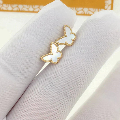 [ElanLuxe Jewelry]SWEET BUTTERFLY MOP EARSTUDS