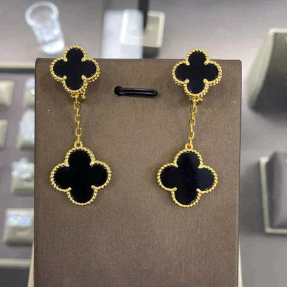 [ElanLuxe Jewelry]CLOVER 2 MOTIFS  EARRINGS (MULTIPLE CHOICESC